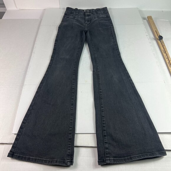 We The Free Jeans Womens 26x31* Jayde High Rise Flare Black Stretch Denim Tag 26 - Picture 1 of 16
